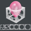 11 Holes Balloon Sizer Cube Box, Catcan 2-10 Inch Collapsible Plastic Balloon Size Measurement Tool for Party Balloon Arches Columns Decoration
