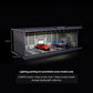 1/64 Diorama Display Case with LED Lights, Model Car Display and Storage, Compatible with Hot-Wheels Match-Box Mini GT Diecast Cars, Gift for Men