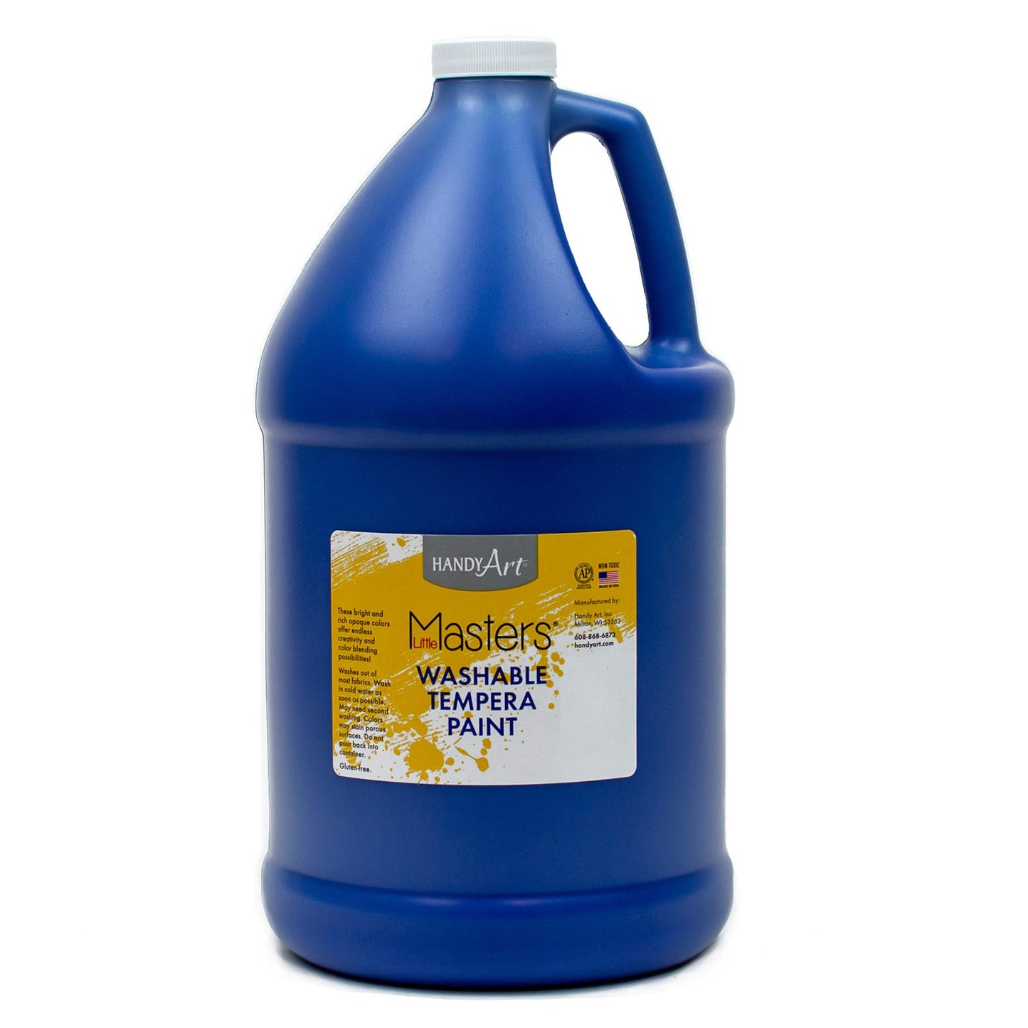Handy Art Little Masters Washable Tempera Paint, Blue, Gallon 128 oz