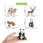 Volnau Safari Animal Figurines Toys 7PCS Asia Figures for Toddlers Kids Christmas Decoration Gift Preschool Educational Zoo Pack Elephant Camel Panda