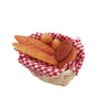 SXFSE Dollhouse Decoration Accessories,1/12 Mini Dollhouse Miniature Food Bread Toast with Basket