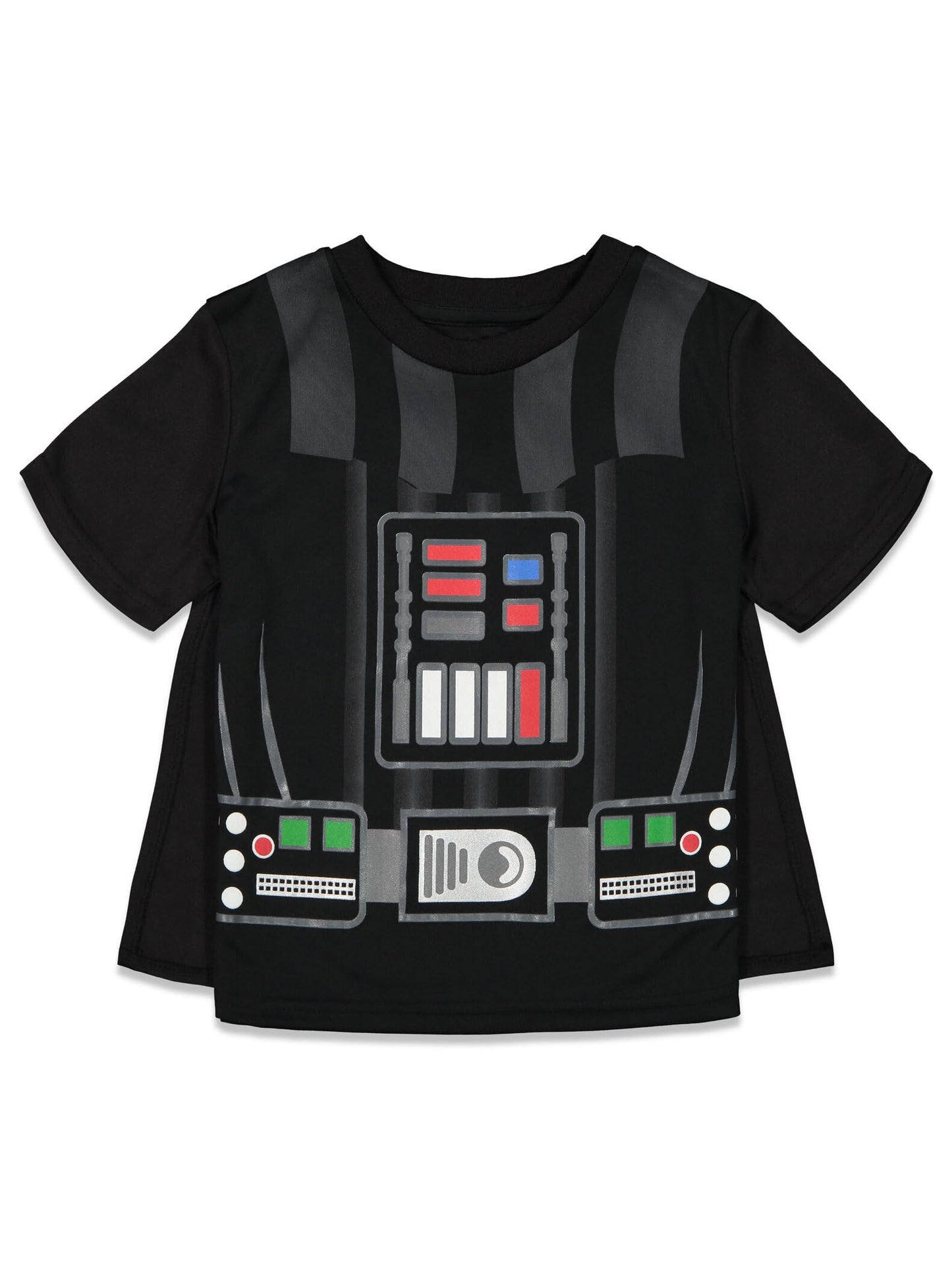 STAR WARS Darth Vader Toddler Boys Costume T-Shirt Shorts and Cape 3 Piece Black 2T