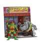 Teenage Mutant Ninja Turtles Mutant Mayhem Mutation Station Raphael vs Rocksteady Action Figure Battle Pack, 2-Pack