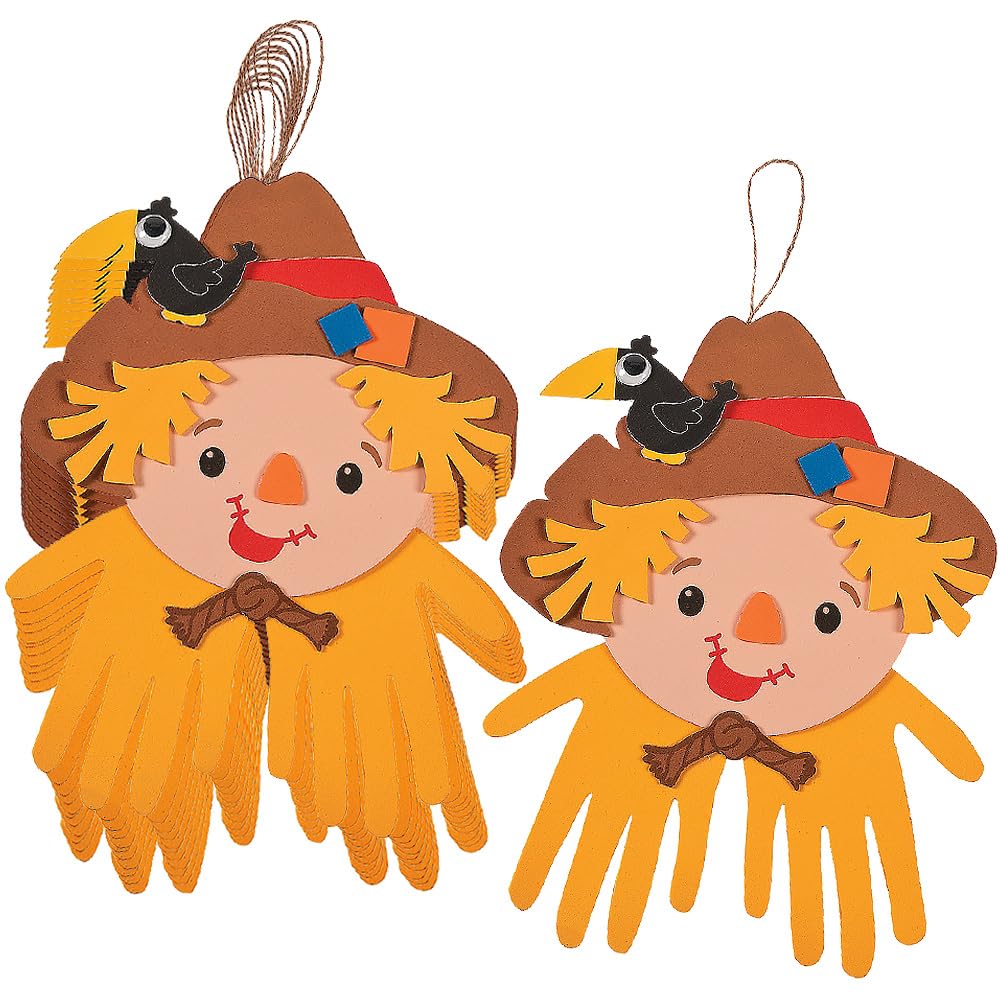 Scarecrow Handprint Craft Kit - Makes 12 - Fall Crafts for Kids and Fun Home Activities