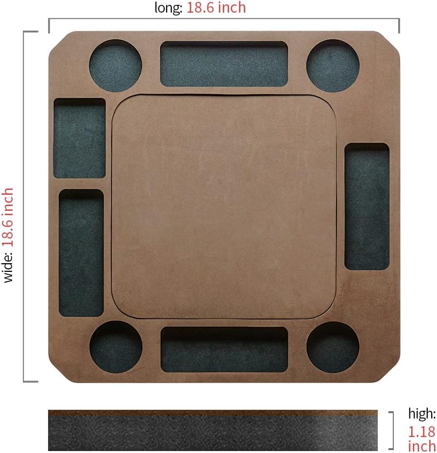 Floating Games Pool Table or Card Table Tray for Pool or Beach Party Float Lounge Durable Foam Drink Holders with Waterproof Playing Cards for Summer