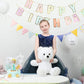 Tezituor White Teddy Bear Stuffed Animal, Cute 18 inch Big Stuffed Teddy Bear Plush Toy, Soft Teddy Bear Plush Birthday Party Gift for Boys Girls