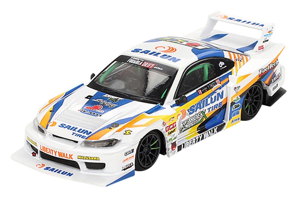 MINI GT L B-Super Silhouette S15 RHD (Right Hand Drive) #555 Yukio Fausto Drift Japan (2023) Limited Edition 1/64 Diecast Model Car MGT00895