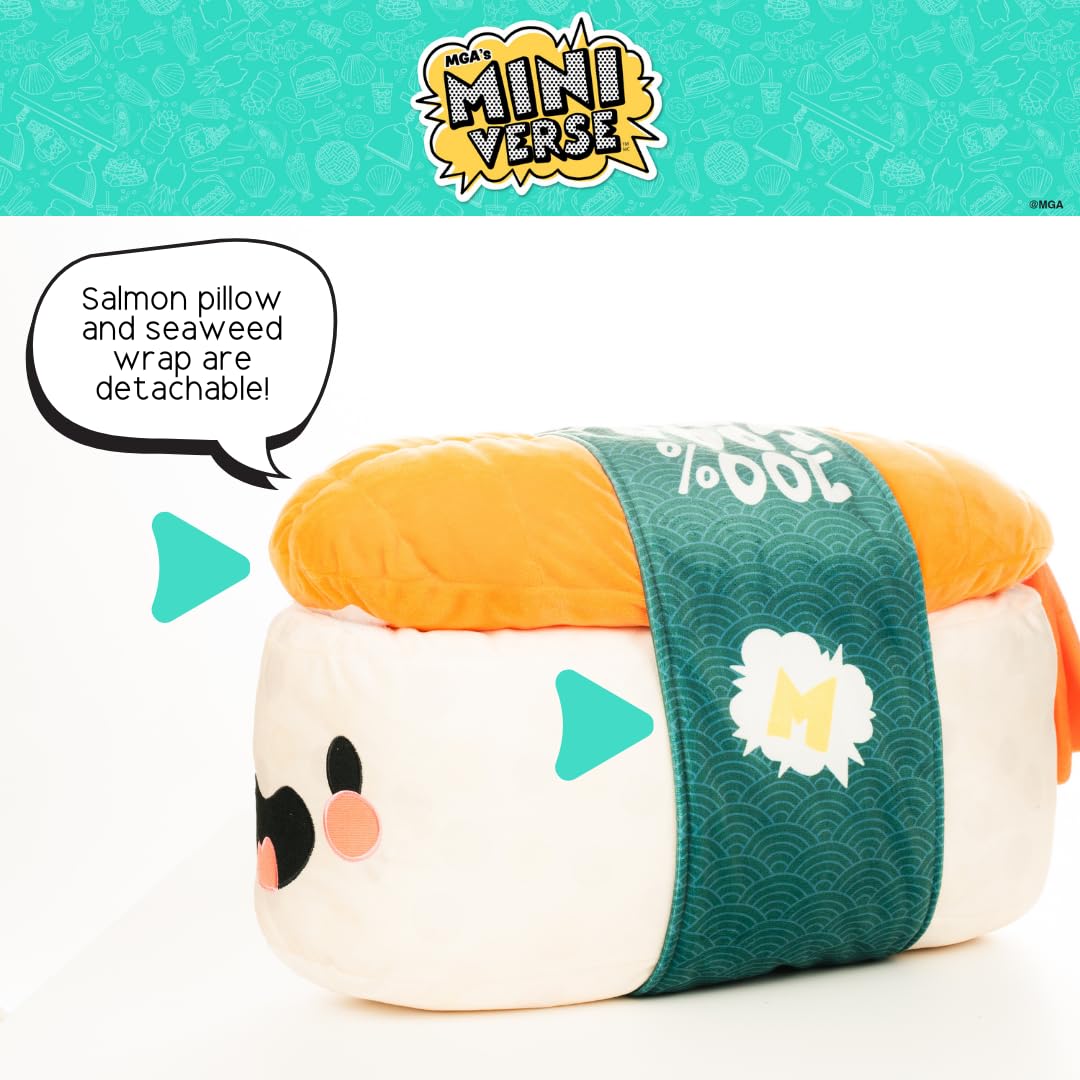 Miniverse Sushi Bedding Super Soft Cozy Decorative Cuddle Pillow, (Officially Licensed Product) By Franco Collectibles