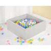 UHAPPYEE Square Foam Ball Pit for Toddler,35"x35"x12" Soft Ball Pit Pool with Removable Cover, Indoor Memory Sponge Ball Playpen Without Balls - Light