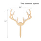 Huray Rayho Antler Cupcake Toppers Wooden Deer Cake Picks Decorations Baby Shower Wedding Hunting Boho Rustic Country Birthday Theme Party Supplies
