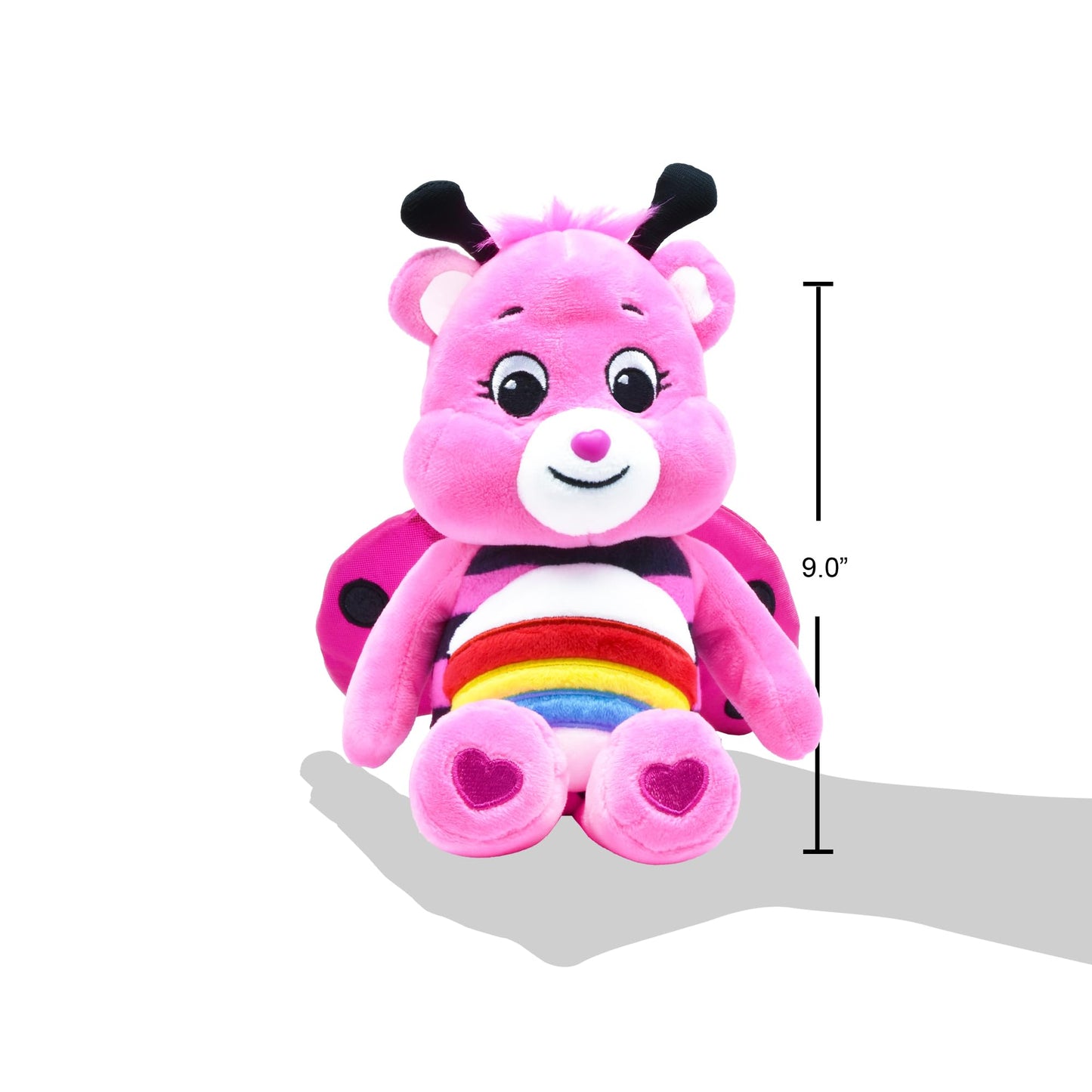 Care Bears Spring Theme Ladybug Cheer Bear Fun-Size Plush - Perfect Stuffed Animal Holiday, Birthday Gift, Super Soft and Cuddly - Good for Girls
