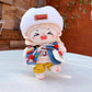 niannyyhouse Rabbit Ears Boy Stuffed Body 20cm Plush Doll Wearable Clothing (10-with Skeleton)