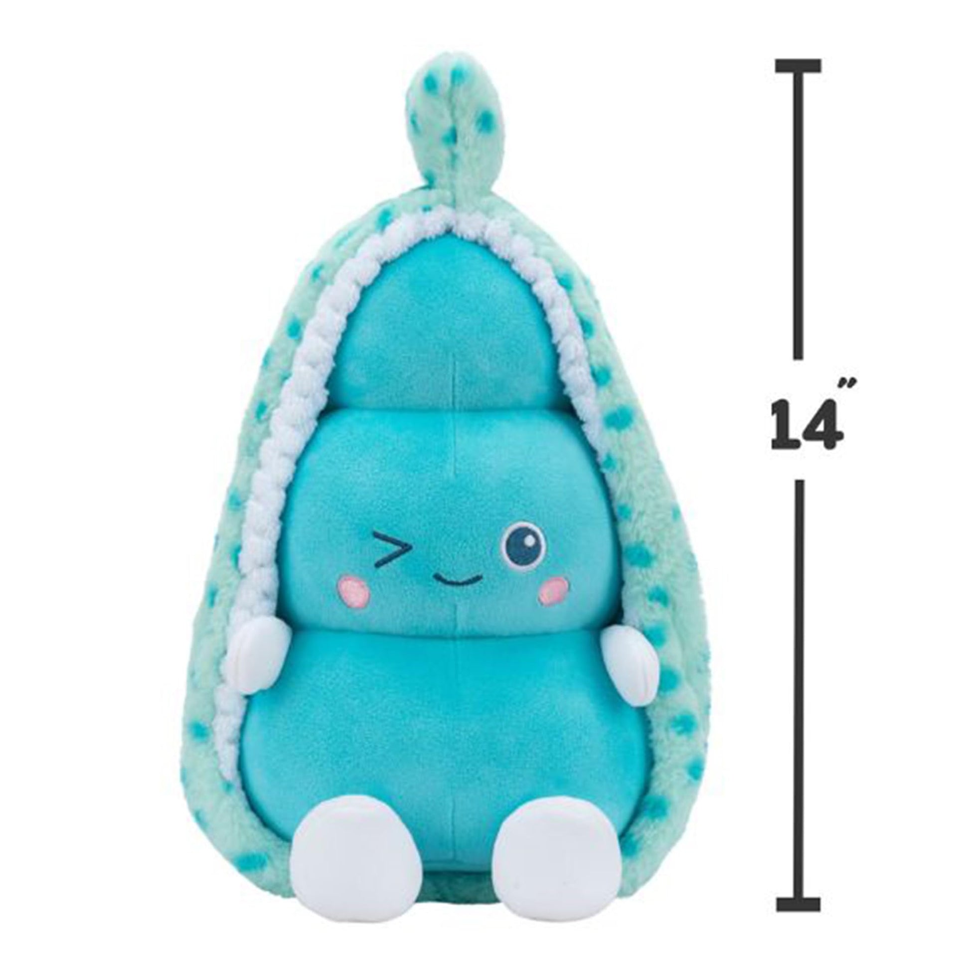 Living on The Veg 14-inch Recycled Material Plush - PeacePods Clay - Collectible Stuffed Toy from The Makers of Squishmallows