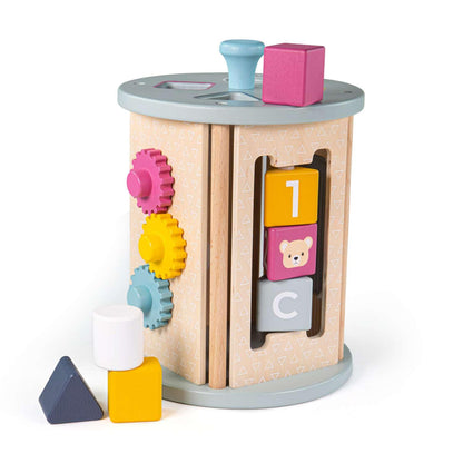 Bigjigs Toys, FSC® Certified Rolling Activity Centre, Wooden Toys, Baby Activity Centres, Wooden Shape Sorter, Toddler Toys, Baby Toys, Baby Wooden
