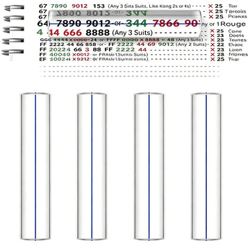 Paakpahe 4 Pcs Mahjong Line Reader,Magnifier Reader for Mahjongs Rule Card,Acrylic Mahjongs Line Finder,Mahjong Lines Finder for Players,Games