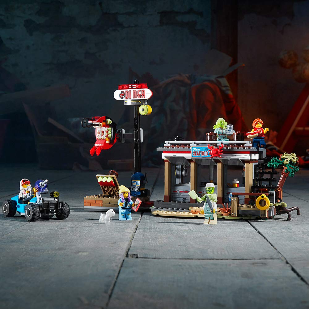 LEGO Hidden Side Shrimp Shack Attack 70422 Augmented Reality (AR) Building Set with Ghost Minifigures and Toy Car for Ghost Hunting, Tech Toy for Boys