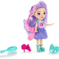 Fisher-Price Preschool Toy Sunny Day Pop-In Style Blair, 6-Inch Poseable Doll with 3 Hair Accessories for Pretend Play Ages 3+ Years