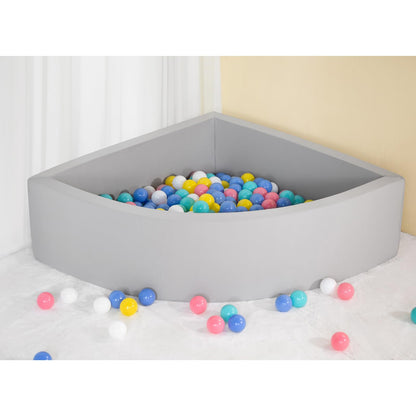 UHAPPYEE Ball Pit Grey,Sector Foam Ball Pits for Toddlers,Ball Pit Pool Playpen Foldable & Portable Soft Ball Pool 35.4”x 11.8”