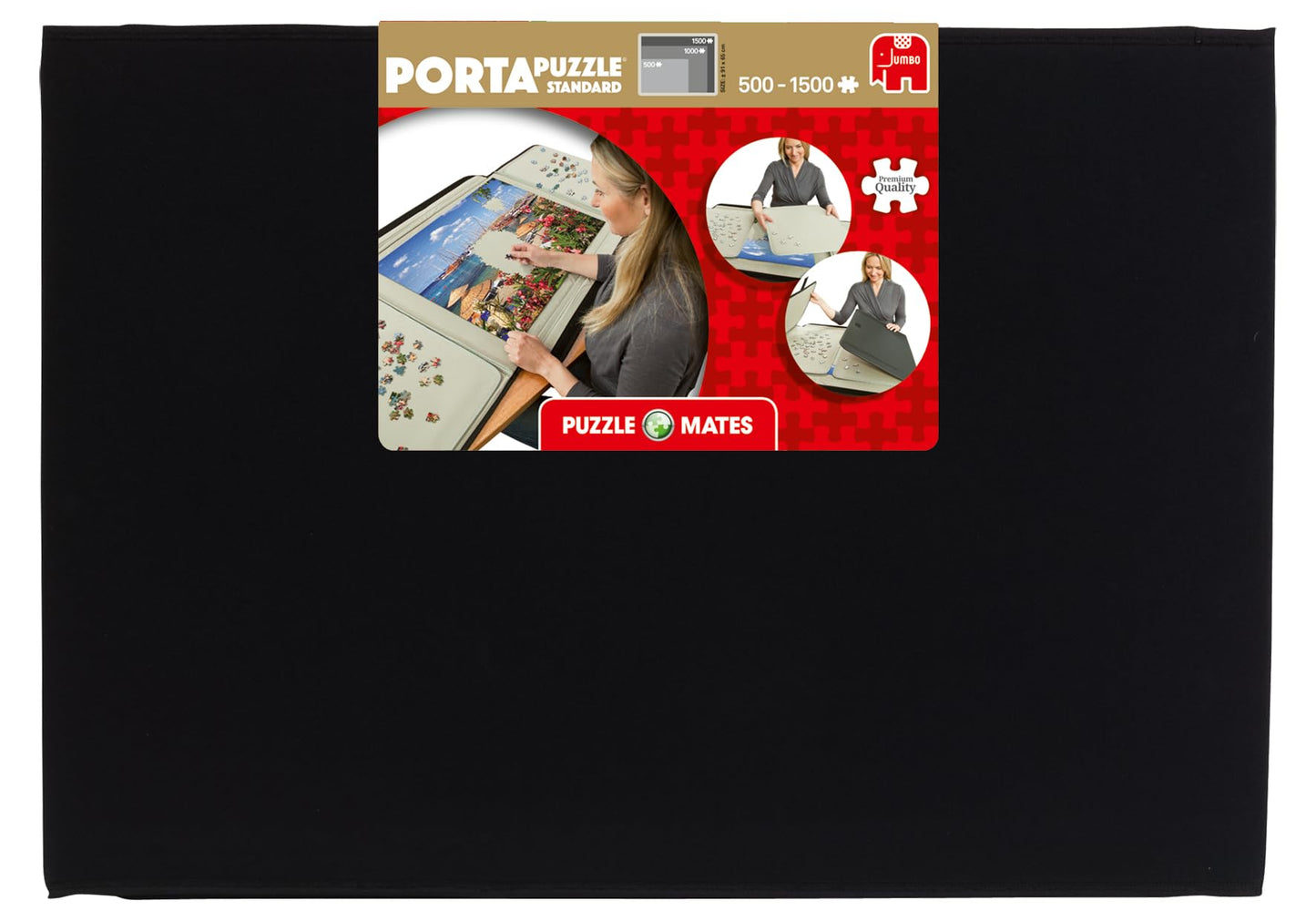 Jumbo, Puzzle Mates, Portapuzzle - Standard 1,500 Piece Jigsaw Storage Board Case, Jigsaw Puzzle Accessories, Puzzle Storage