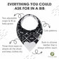 Pickle & Olive Reversible Baby Teething Bibs - Attached Heart Shaped Teether - Monochrome - Set of 2