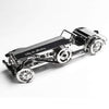 Model Car Kit 3D Model kit Glorious Cabrio2 - Moving Wind-Up Retro Car Collectible | 3D Puzzle for Adults - Metal DIY Kit | DIY Construction Set