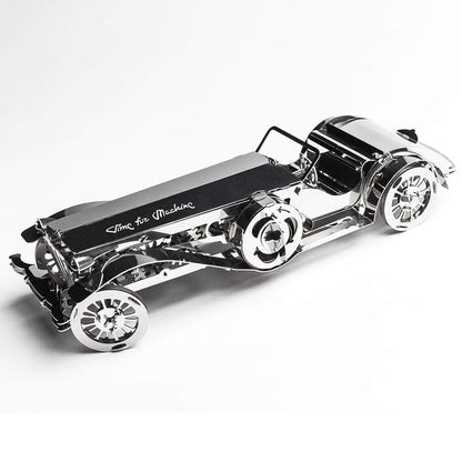 Model Car Kit 3D Model kit Glorious Cabrio2 - Moving Wind-Up Retro Car Collectible | 3D Puzzle for Adults - Metal DIY Kit | DIY Construction Set