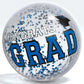 Amscan Vibrant Blue New! Grad PVC Beach Balll w/Confetti - 16" (1 Pc.) - Premium Quality - Perfect for Celebrations & Beach Fun