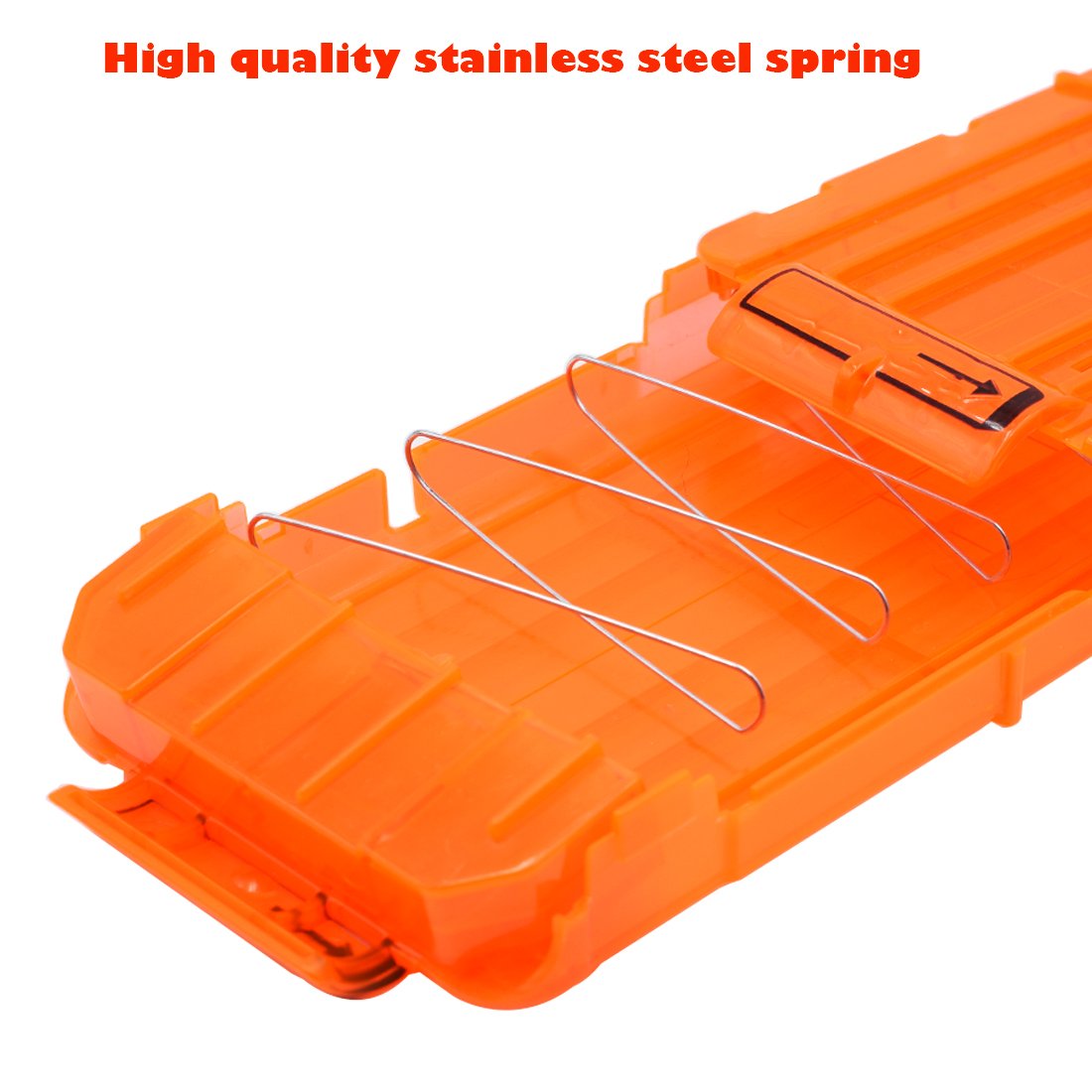 Bullet Clips, OIMIO Soft 12 Bullets Dart Gun Clips Magazine Clip For Nerf Toy Dart Gun 4PCS (transparent orange)