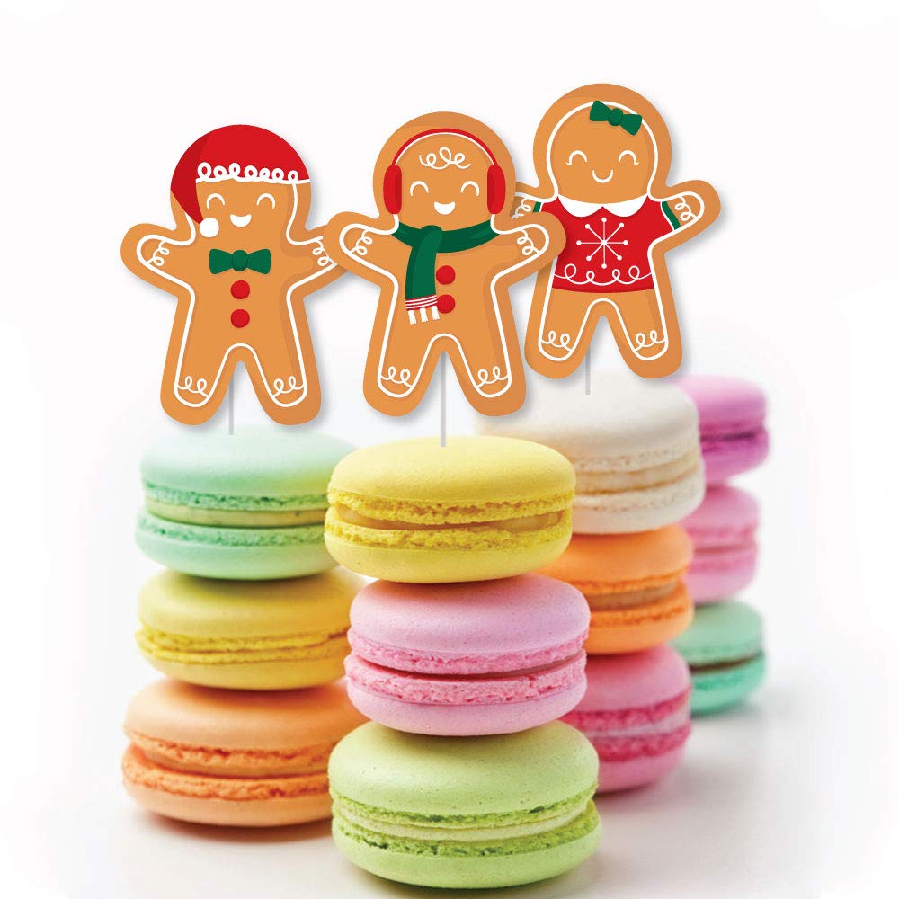 Big Dot of Happiness Gingerbread Christmas - DIY Shaped Gingerbread Man Holiday Party Cut-Outs - 24 Count