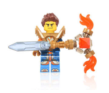 LEGO Castle Nexo Knights Minifigure - Clay with Armor and Sword with Flames (Limited Edition Foil Pack),15 pcs