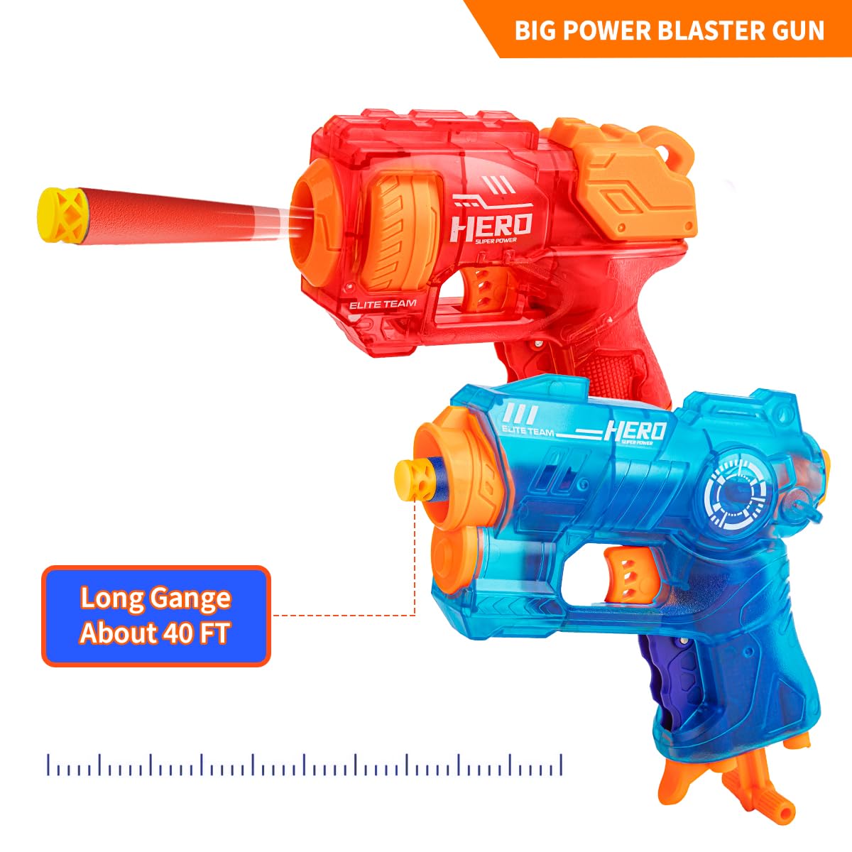 Banvih 2-Pack Small Blaster Set for Nerf - Birthday Gifts for Kids