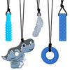 Chew Necklaces for Sensory Boys, Chewy Necklace Sensory Kids with ADHD, SPD, Teething, Biting Needs, Silicone Chew Toys for Autism Kids Reduce Fidget