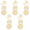 10 Piece Wooden Snowman Face Reindeer Blank Craft Kit - Laser Cut Christmas Snowman Decorations, DIY Holiday Craft Set for Winter Home, Wall,