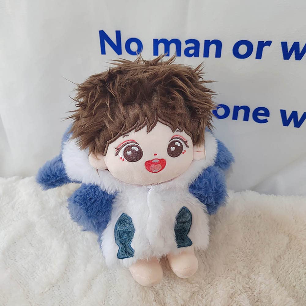niannyyhouse 20cm Plush Doll Clothes Shark Hoodie Shoes 8in Doll Accessories