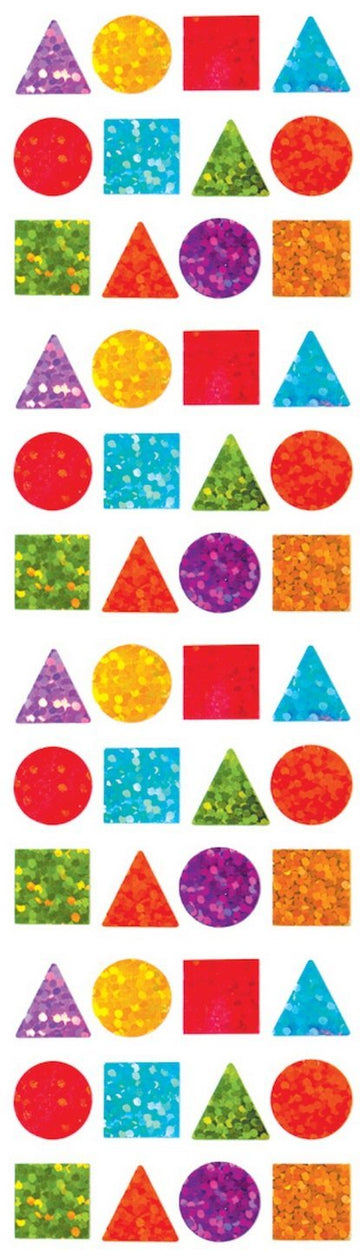 Jillson Roberts Prismatic Stickers, Micro Multicolor Geometric Shapes, 12-Count (S7268)