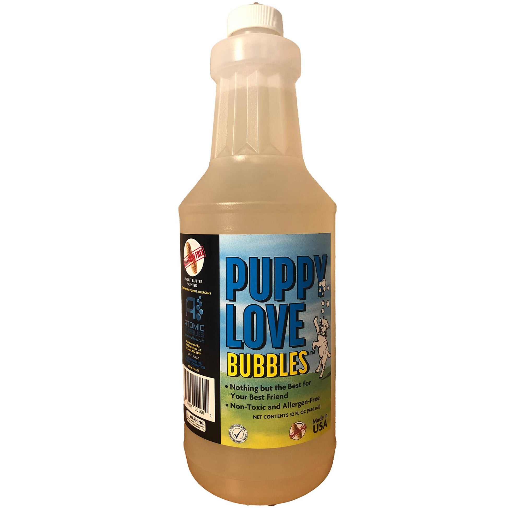 Puppy Love Bubbles - 4 oz Peanut Butter Scented Bubbles for Dogs