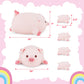 Achwishap 5PCS Pig Family,Pig Stuffed Animal Mommy with 4 Pig Babies Plush,Cute Pig Plush Pillow Cushion Doll,Kawaii Pig Plush Toy Hugging Pillow
