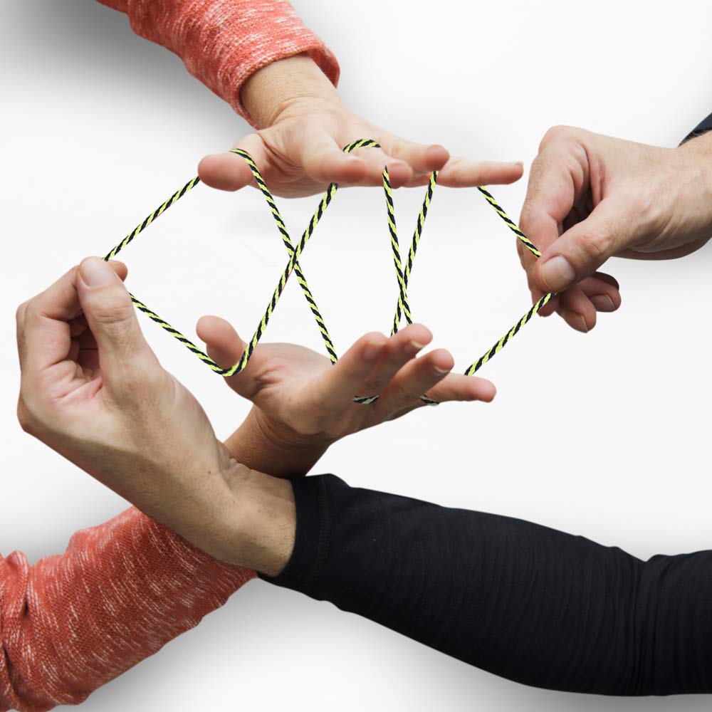 ArtCreativity 63 Inch String for Cat’s Cradle Game, 2 Pieces, Long & Slightly Stretchy, Classic Indoor and Outdoor Fun for Kids, Party Favor and Gift