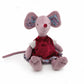 JamieCare 12'' Lovely Birthday Ballet Mouse Plush Toy Doll, Soft Stuffed Animals Cute for Toddler Boys and Girls, Red Dress and Clothes are Removable