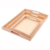 Montessori Wooden Trays with Handles, 3 Pack Small Medium Big Quality Wood Tray for Toddlers and Kids Montessori Activities, Trays to Store Toys