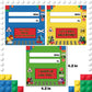 24 Packs Train Building Blocks with Valentines Gift Cards, 6 in 1 Train Building Blocks Sets for Boys Girls Goodie Bags Carnival Prizes Birthday