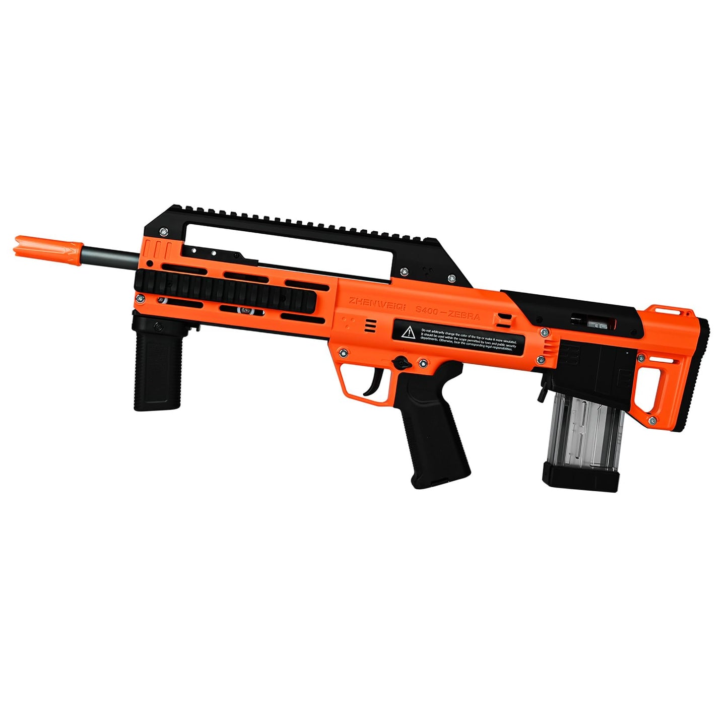 Zhenweiqi Zebra S400 Short Dart Blaster, 200 FPS High-Performance Manual Foam Blaster with 10-Round Magazine, Compatible with Standard Short Darts