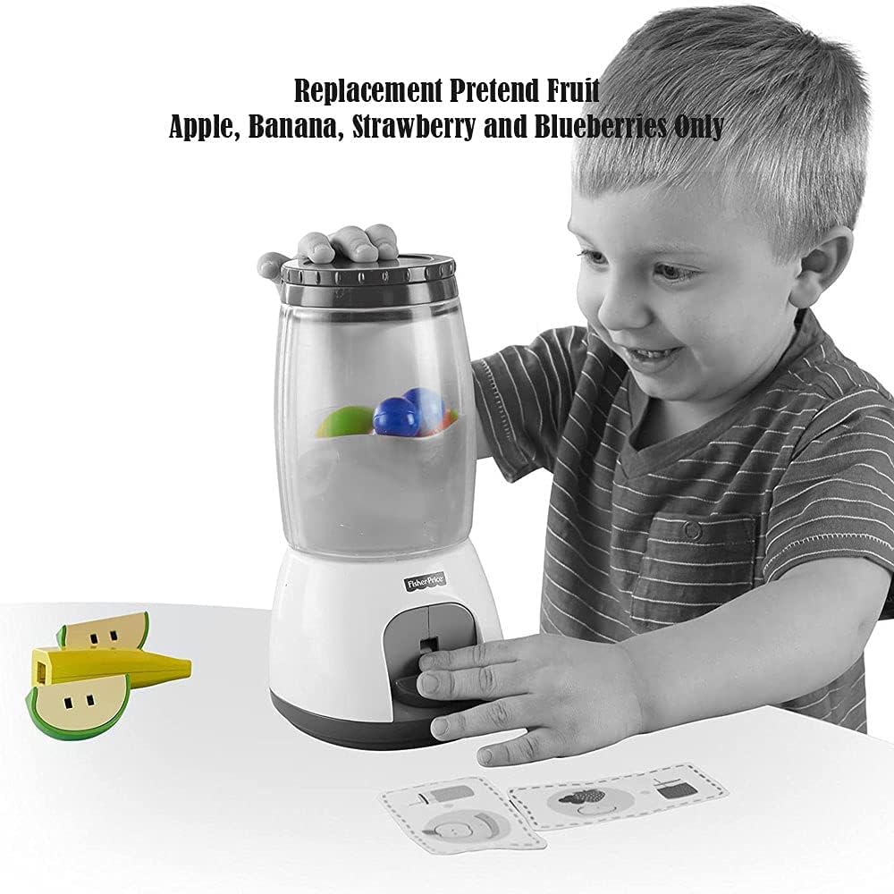 Replacement Parts for Fisher-Price Mix and Serve Smoothie Maker - DVH29 ~ Replacement Pretend Fruits ~ Apple, Banana, Strawberry and Blueberries