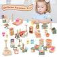 BananMelonBM 50 Pack Kids Little Dollhouse Furniture Set Toys House Big Dreams for Baby Children Girls Boys Age 3+,Miniature Accessories Educational