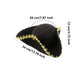 SGBETTER 4 Pack Pirate Tricorn Hat Black Colonial Tri-Corner Hat with Gold Trimming for Pirate Theme Party Halloween Cosplay Masquerade Accessories