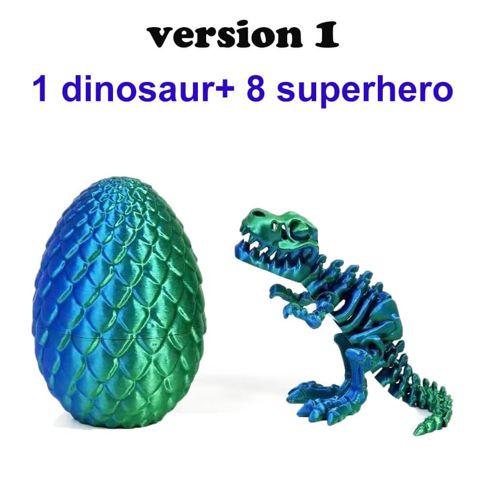 ww2soldier 3D Printed Dragon Egg People Figures, 3D Printed Dinosaur Eggs Toy Boy Gift