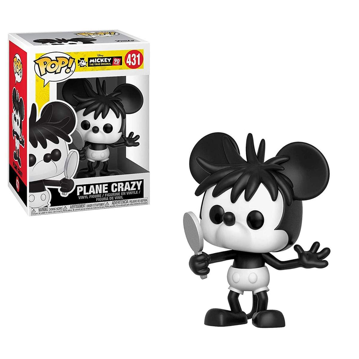 Funko Pop! Disney: Mickey's 90th - Plane Crazy Mickey Toy, Multicolor