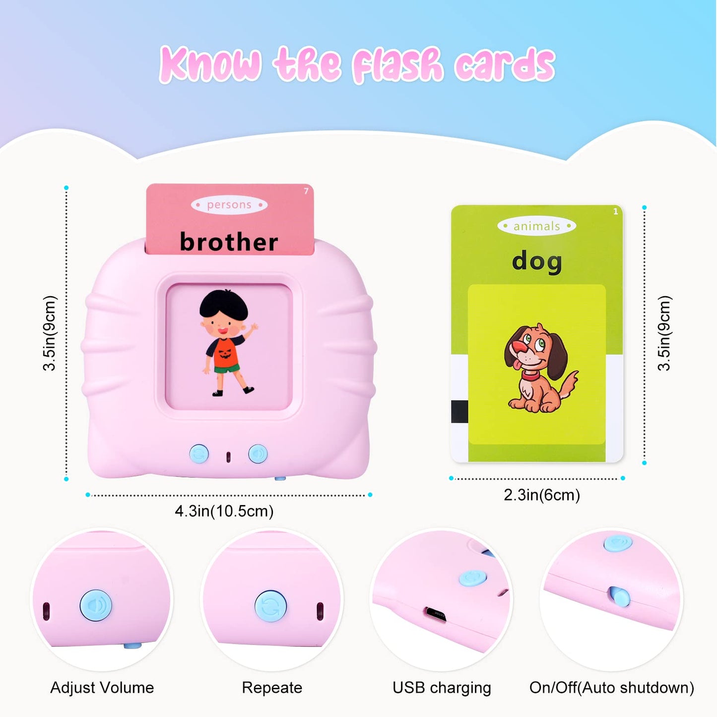LUCK SNAIL Talking Flash Cards for Toddlers 3-6 Year Old,Learning Educational Toddler Toys,Montessori Toys,Autism Sensory Toys,Gifts for Boys
