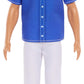 Barbie Fashionistas Ken Doll #226 Wearing a Removable Western Shirt, Pants & Boots, Blonde Fashion Doll, 65th Anniversary Collectible