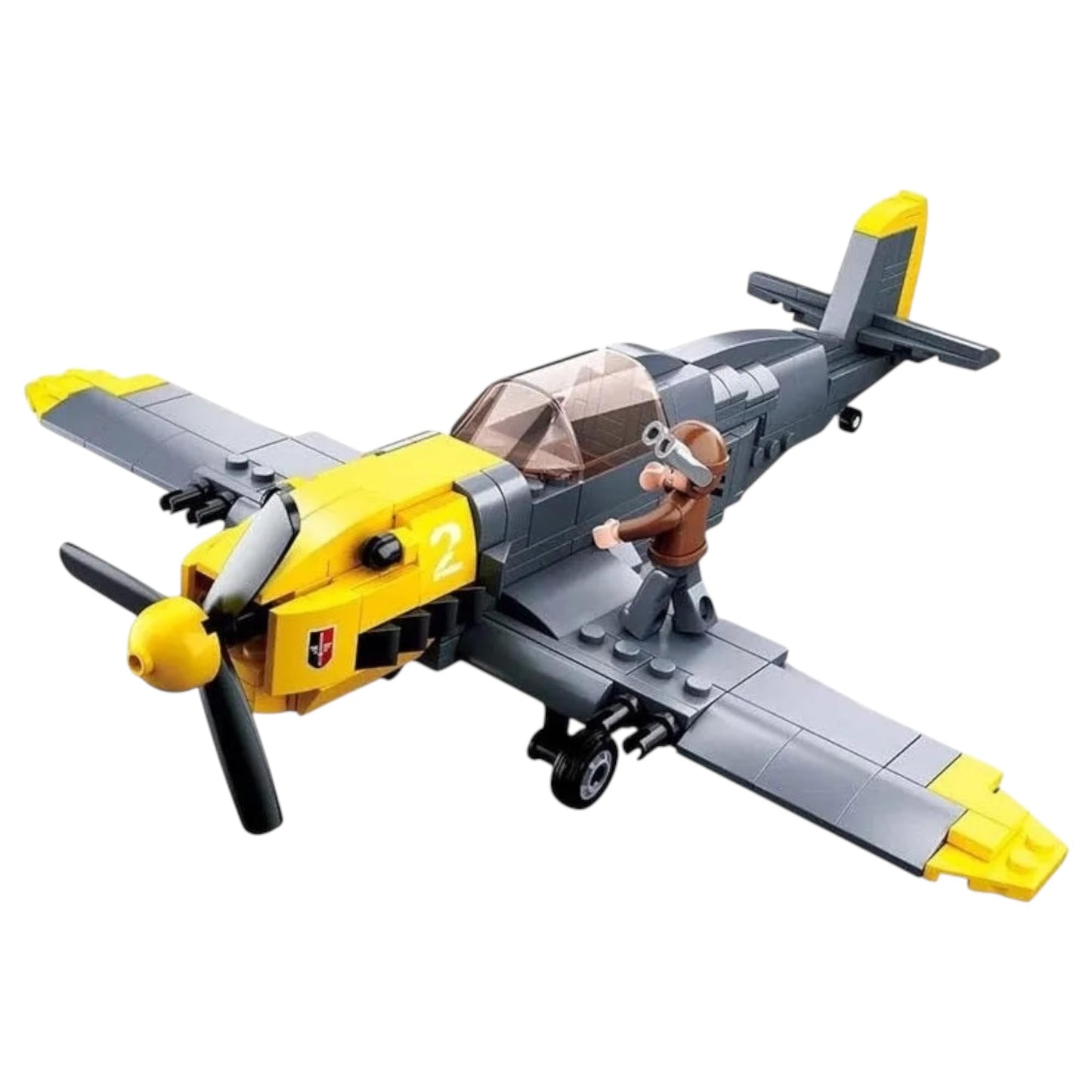 General Jim's WWII German Fighter BF-109 Building Blocks Set - 286-Piece Messerschmitt Model Plane for History Enthusiasts, for All Building Levels